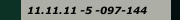 11.11.11 -5 -097-144